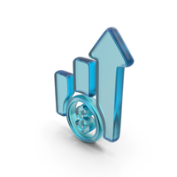 Glass  Growth Dollar Graph Symbol PNG & PSD Images