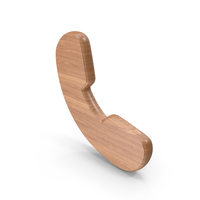 Wood Phone Call Symbol PNG & PSD Images