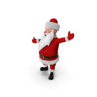 Character Santa Claus Cartoon Happy Pose Fur PNG & PSD Images