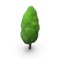 Cottonwood Tree Cartoon Style Handpaint Texture PNG & PSD Images