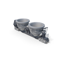 Steel Double Pot Slag Car PNG & PSD Images