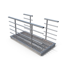 Straight Industrial Catwalk with Aisle PNG & PSD Images