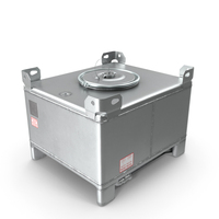 120 Gallon Stainless Steel IBC Tote Tank PNG & PSD Images