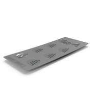 Round Tablets in a Silver Blister Pack PNG & PSD Images