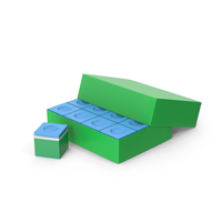 Billiard Chalk Green Box Opened PNG & PSD Images