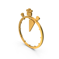 Five Minute Stop Watch Countdown Icon Gold PNG & PSD Images