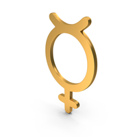 Non Binary Transgender Icon Gold PNG & PSD Images