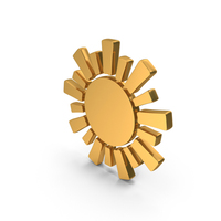 Sun Icon Gold PNG & PSD Images