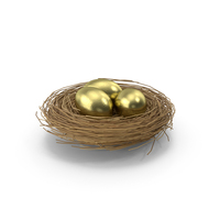 Golden Eggs In The Nest PNG & PSD Images