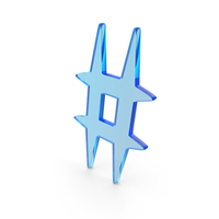 Hashtag Icon Glass PNG & PSD Images
