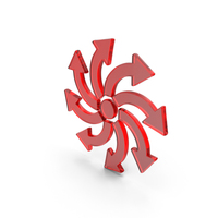 Multiple Curved Arrows Direction Icon Glass PNG & PSD Images