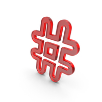 Glass Hashtag Outline Icon PNG & PSD Images