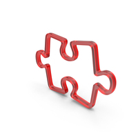 Glass Puzzle Piece Outline Icon PNG & PSD Images