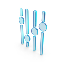 Sound Equaliser Adjustment Music Icon Glass PNG & PSD Images