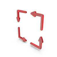 Square Continue Four Arrows Icon Glass PNG & PSD Images