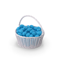 Blue Eggs In A Basket PNG & PSD Images