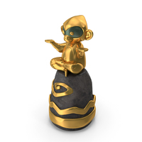 Ancient Golden Monkey Sculpture PNG & PSD Images