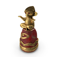 Ancient Golden Monkey Sculpture PNG & PSD Images