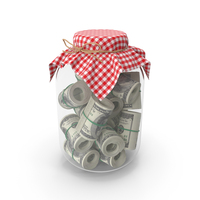 Big Storage Jar Full Of Bankrolls PNG & PSD Images