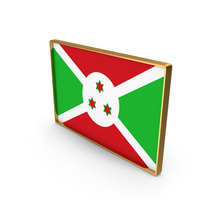 Burundi Country Flag In Rectangle Golden Frame PNG & PSD Images