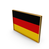 Germany Country Flag In Rectangle Golden Frame PNG & PSD Images