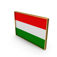Hungary Country Flag In Rectangle Golden Frame PNG & PSD Images