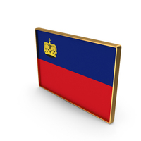 Liechtenstein Country Flag In Rectangle Golden Frame PNG & PSD Images