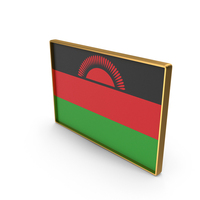 Malawi Country Flag In Rectangle Golden Frame PNG & PSD Images