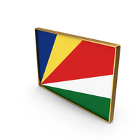 Seychelles Country Flag In Rectangle Golden Frame PNG & PSD Images