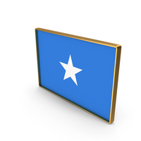 Somalia Country Flag In Rectangle Golden Frame PNG & PSD Images