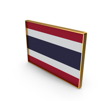 Thailand Country Flag In Rectangle Golden Frame PNG & PSD Images