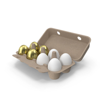 Golden And White Eggs Pack PNG & PSD Images