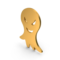 Gold Ghost Icon PNG & PSD Images