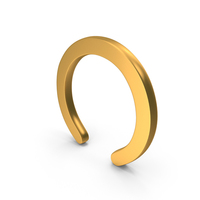Gold Open Linking Ring Icon PNG & PSD Images