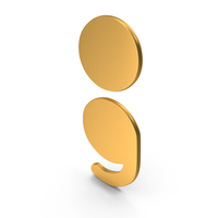 Gold Semicolon Icon PNG & PSD Images