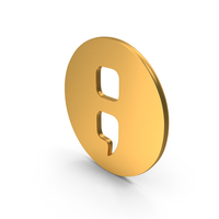 Gold Semicolon Icon PNG & PSD Images