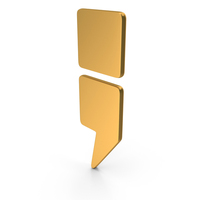 Semicolon Icon Gold PNG & PSD Images