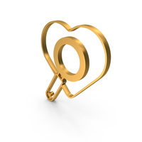 Heart Health Magnifying Glass Icon PNG & PSD Images