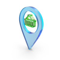 Map Pin Locate Navigate Basket Shopping PNG & PSD Images