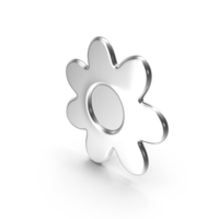 Silver Flower Mirror PNG & PSD Images