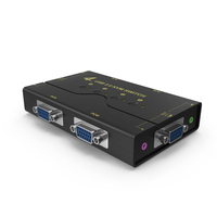 USB KVM Switch Black PNG & PSD Images