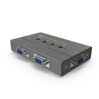 USB KVM Switch Grey PNG & PSD Images