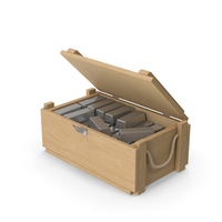 Wooden Crate And Silver Bars PNG & PSD Images