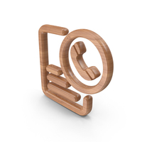 Call Log Symbol Wood PNG & PSD Images
