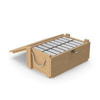Crate Box And Silver Bars PNG & PSD Images
