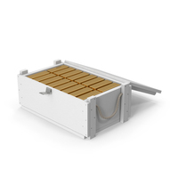 White Crate And Gold Bars PNG & PSD Images