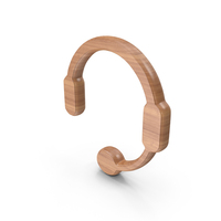 Wood Headphones Symbol PNG & PSD Images