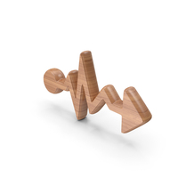 Wood ECG Arrow Symbol PNG & PSD Images
