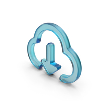Glass Download From Cloud Symbol PNG & PSD Images