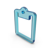 Empty Clipboard Glass Symbol PNG & PSD Images